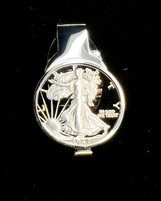 U.S. - Walking Liberty Half Dollar Cut Coin Money Clip – R&R