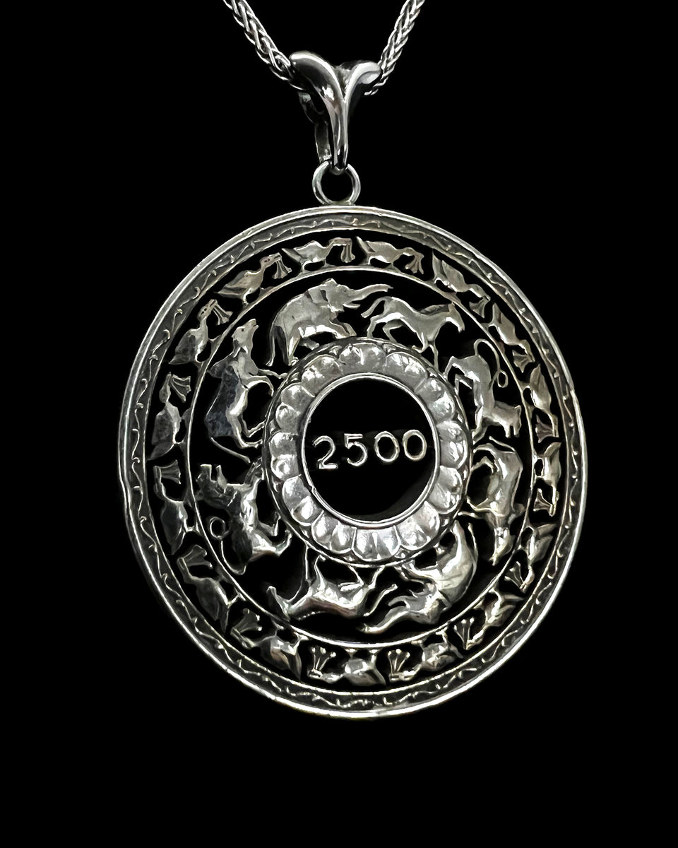 Sri Lanka Silver Cut Coin Pendant with Mandala R&R Legacy Studio