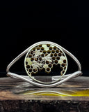 Slovakia - Honeycomb on Handcrafted Sterling Wire Cuff