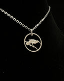 New Zealand - Huia Bird Cut Coin Pendant
