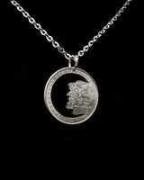 U.S. (New Hampshire) - Old Man of the Mountain State Quarter Cut Coin Pendant