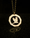 Belize - Jabiru Bird Cut Coin Pendant