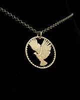 Chile - Flying Andean Condor (10 Centesimos) Cut Coin Pendant
