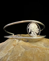 U.S. - I dian Head Nickel on Handcrafted Sterling Wire Cuff