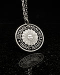Peru - Cut Coin Pendant with Sun (with words)