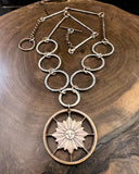 Uruguay - Sun with Handwrought Sterling and Copper Necklace