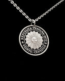 Peru - Cut Coin Pendant with Sun (with words)