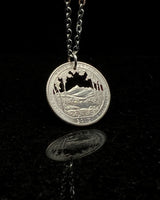 U.S. (New Hampshire) - White Mountains National Park Cut Coin Pendant
