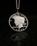 U.S. - Peace Dollar Cut Coin Pendant