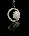 U.S. (New Hampshire) - Old Man of the Mountain State Quarter Cut Coin Pendant