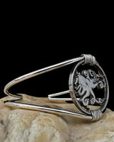 Tuvalu - Octopus on Handcrafted Sterling Wire Cuff