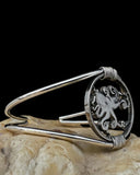 Tuvalu - Octopus on Handcrafted Sterling Wire Cuff