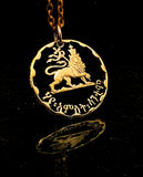 Ethiopia - Lion of Judah Cut Coin Pendant
