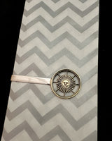 Argentina - Sterling Silver Tie Clip with Hand-Cut Sun Coin