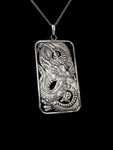 Australia - 2021 Dragon One Dollar Silver Bar Cut Coin Pendant  No