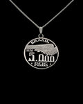 Brazil - 5000 Reis Silver Cut Coin Pendant