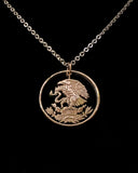 Mexico - National Arms Cut Coin Pendant