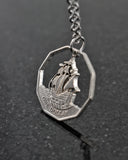 East Caribbean States - Cut Coin Pendant with Ship