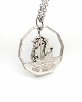 East Caribbean States - Cut Coin Pendant with Ship
