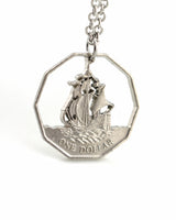 East Caribbean States - Cut Coin Pendant with Ship