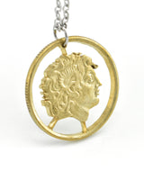 Greece - Cut Coin Pendant with Alexander the Great