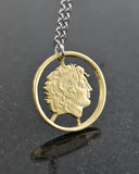 Greece - Cut Coin Pendant with Alexander the Great