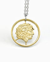 Greece - Cut Coin Pendant with Alexander the Great