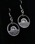 Canada - Cut Coin Earrings with Beaver