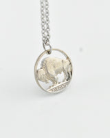 U.S. - Buffalo Nickel Cut Coin Pendant