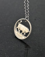 Ireland - Bull Cut Coin Pendant