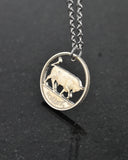 Ireland - Bull Cut Coin Pendant