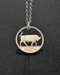 Ireland - Bull Cut Coin Pendant