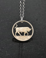Ireland - Bull Cut Coin Pendant