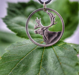 Canada - Caribou 25-cent Cut Coin Pendant