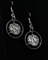 Japan - Cut Coin Earrings with Cherry Blossoms