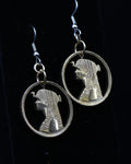 Egypt - Cut Coin Earrings with Cleopatra