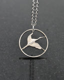 South Korea - Manchurian Crane Cut Coin Pendant