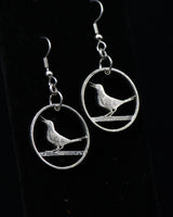 Croatia - Cut Coin Earrings with Nightingale