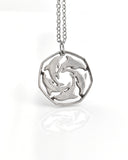 Gibraltar - Cut Coin Pendant with Dolphins