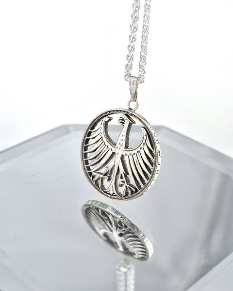 Germany - Silver Screaming Eagle Cut Coin Pendant – R&R Legacy Studio