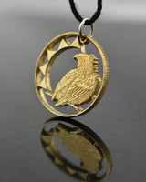 Namibia - Bateleur Eagle Cut Coin Pendant