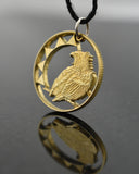Namibia - Bateleur Eagle Cut Coin Pendant
