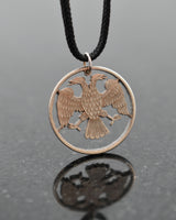 Russia - Cut Coin Pendant with Double Headed Eagle