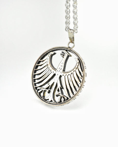 Germany - Silver Screaming Eagle Cut Coin Pendant – R&R Legacy Studio