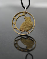 Namibia - Bateleur Eagle Cut Coin Pendant