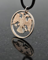 Russia - Cut Coin Pendant with Double Headed Eagle