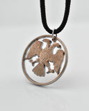 Russia - Cut Coin Pendant with Double Headed Eagle