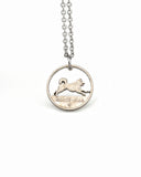 Norway - Cut Coin Pendant with Norwegian Elkhound