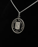Finland - Silver Cut Coin Pendant with Coat of Arms