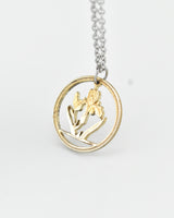 Hungary - Iris Cut Coin Pendant